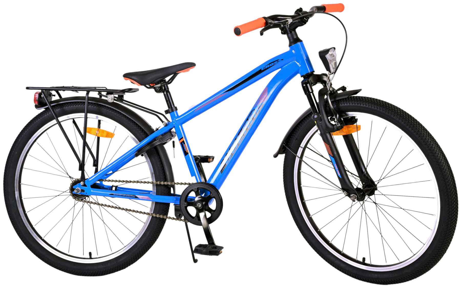 KINDERFAHRRAD Cross - Jungen - Rücktritt + Handbremse - 24 Zoll - Blau - Blau, Metall (70cm) - TPFSports