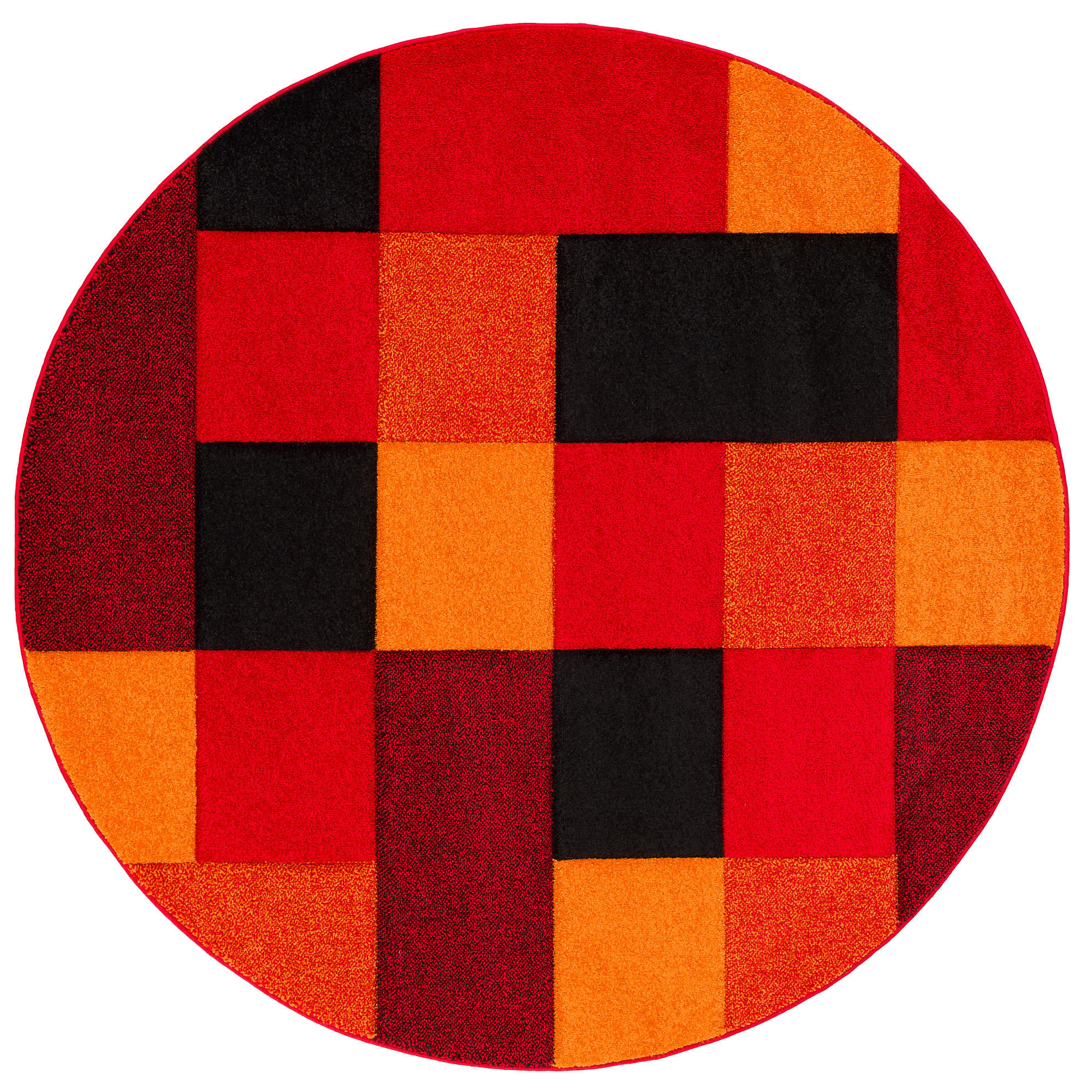 Pergamon Designer Rot, Orange 120x120 cm