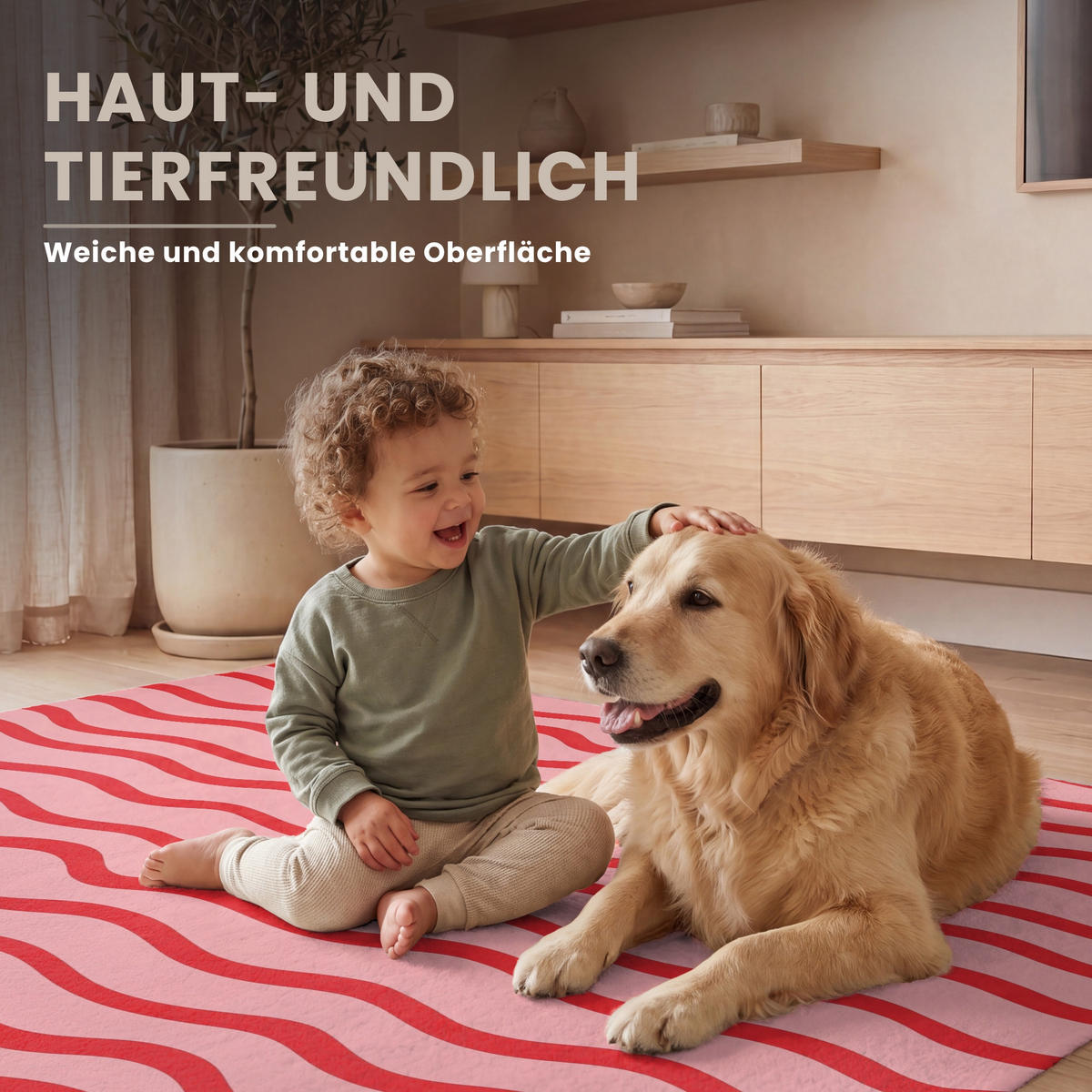 TEPPICH - Verspielt - Muster - Rot - 120x180 cm - Rot, Kunststoff/Textil (120/0.4cm) - OnlyWow