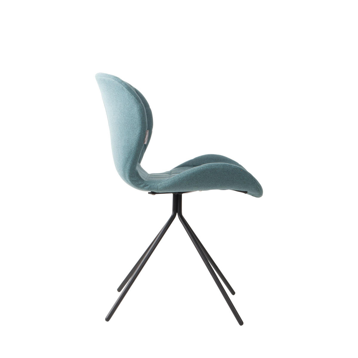 ESSZIMMERSTUHL OMG Blau - 2 er Set - Blau, Textil (51/79/59cm) - Zuiver