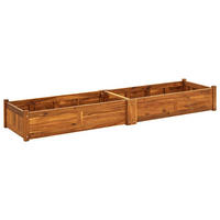 GARTEN-HOCHBEET Akazienholz 200/50/25 Cm - Braun, Holz (50/25/200cm) - vidaXL