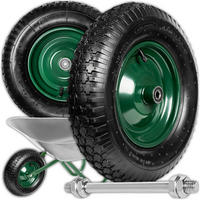 SCHUBKARRENRAD 2er Set Schwarz - Schwarz, Kunststoff (39/39/9.5cm) - KRUMAD