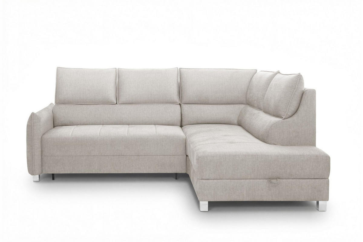 ECKSOFA Marno In Chill Me - Creme, Holzwerkstoff/Textil (260/200cm) - Fun Möbel