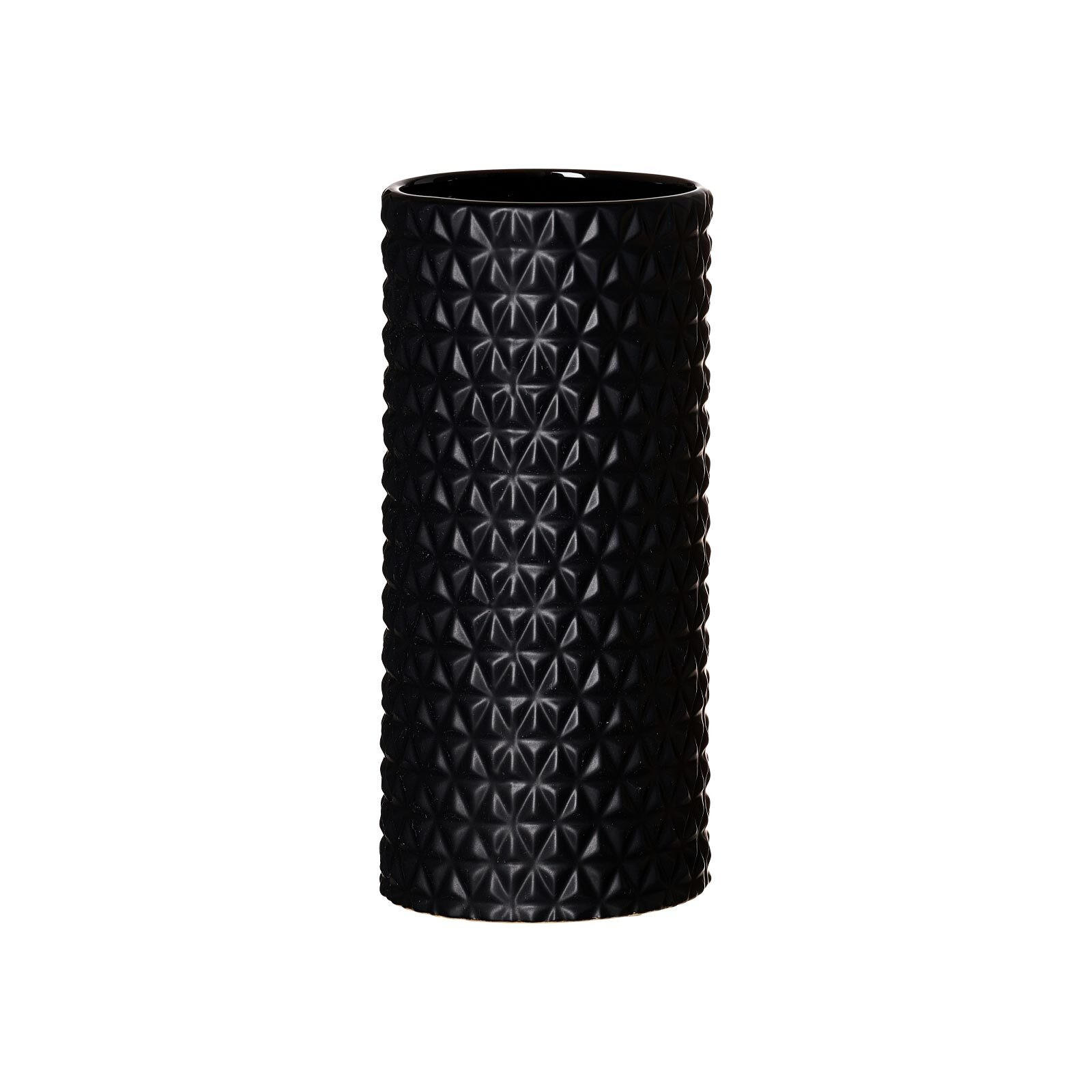 VASE Raute Schwarz 25 cm - Schwarz, Keramik (25cm) - Ritzenhoff Breker