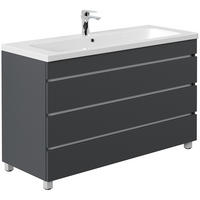WASCHTISCH Frome-02 - Grau, Holzwerkstoff (120/85/46cm) - Lomado