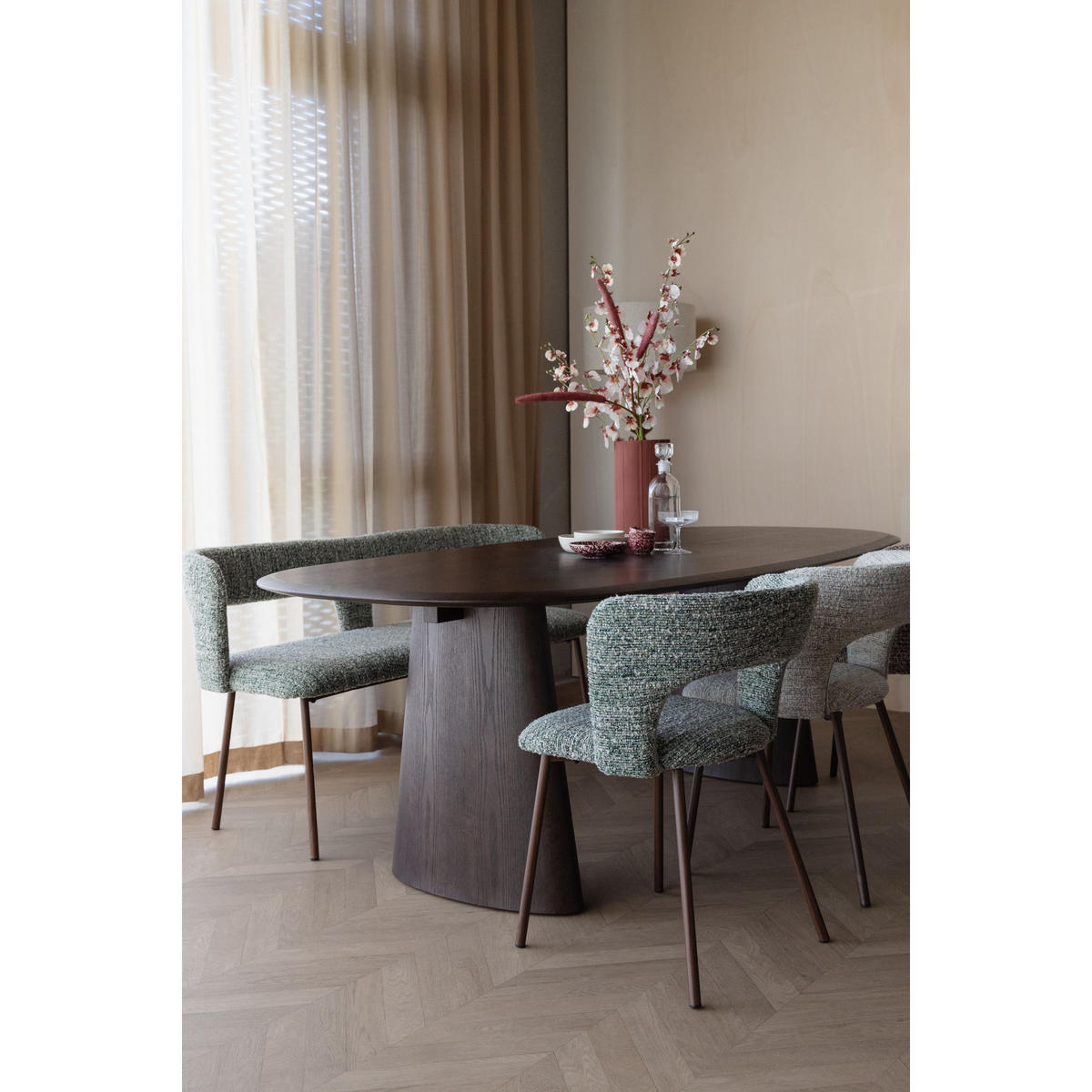 ESSZIMMERBANK Chelsea Grün - Grün, Kunststoff (148/79/51cm) - Housecraft Living