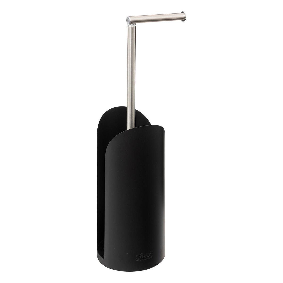 TOILETTENPAPIERHALTER Colorama, Metall, Edelstahl, Schwarz - Schwarz, Metall (15/60/15cm) - 5five Simply Smart