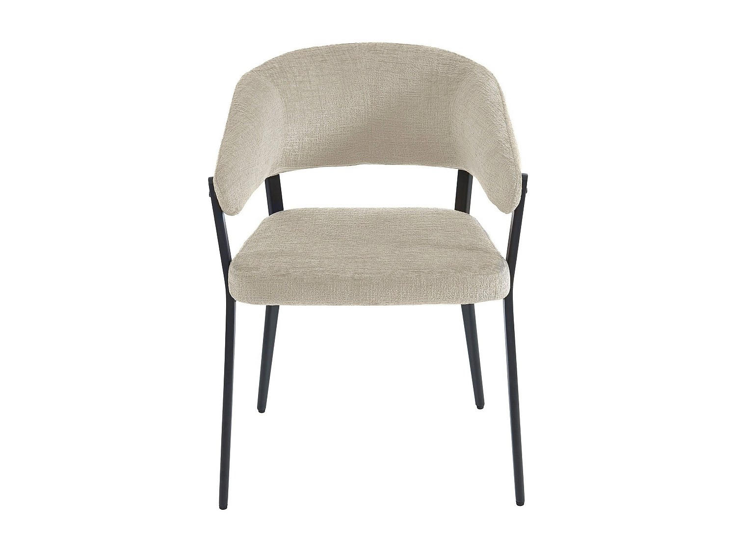 STUHL - 56 cm x 55 cm - Stoff - Beige - AVRELA - Beige, Textil (56/77/55cm) - Vente-Unique