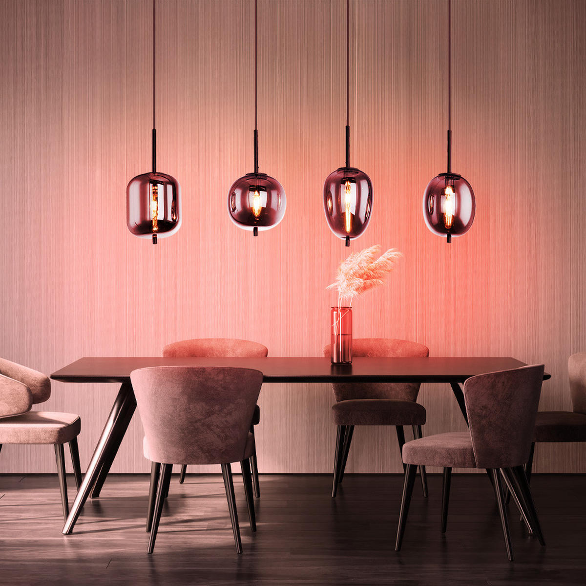 LED HÄNGELEUCHTE Blacky Schwarz Metall Glas - Schwarz, Glas (100/18.5/120cm) - Globo Lighting