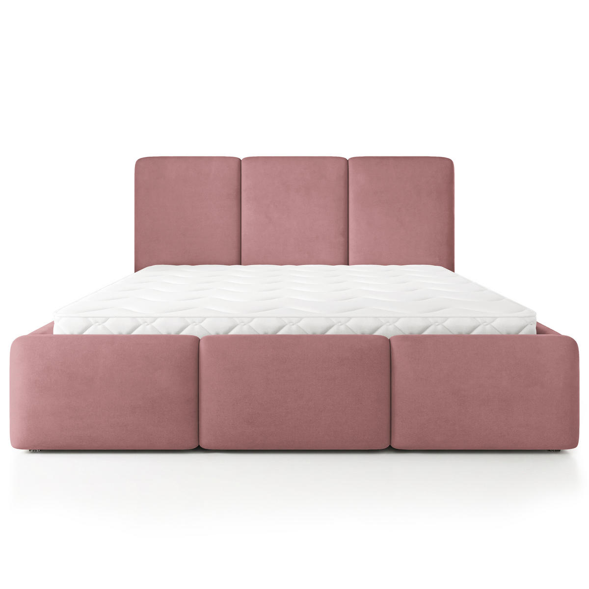 POLSTERBETT MORENA MGV 120x200 cm mit Bettkästen - Rosa - Rosa, Holz (120/200cm) - MASSENO
