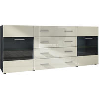 SIDEBOARD Carlos Creme Hochglanz - Creme, Holzwerkstoff (166/72/35cm) - Vladon