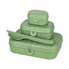 LUNCHBOX-SET INKL. BESTECK Pascal Ready nature leaf green - Grün, Kunststoff (16.6/6.2/23.2cm) - Koziol