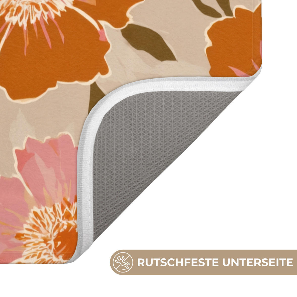 KÚPEĽŇOVÁ PREDLOŽKA Kvety - Motív - Retro 60x90 cm - viacfarebná, textil/plast (60/90cm) - OnlyWow