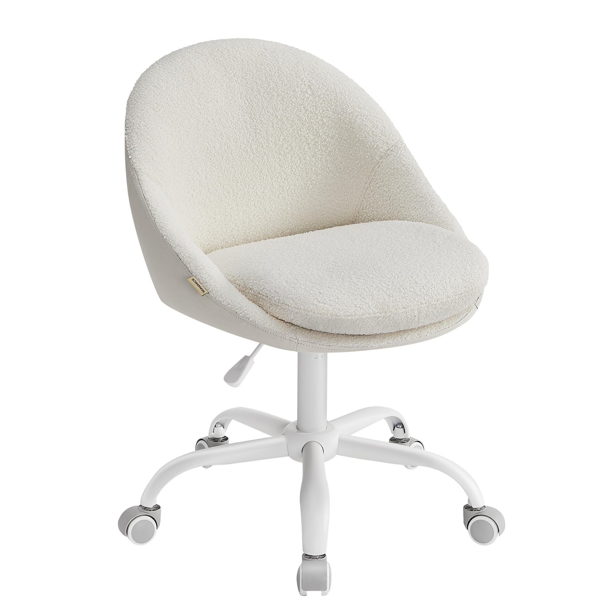 BÜROSTUHL Lumi - Beige, Leder (60/93/56cm) - SONGMICS