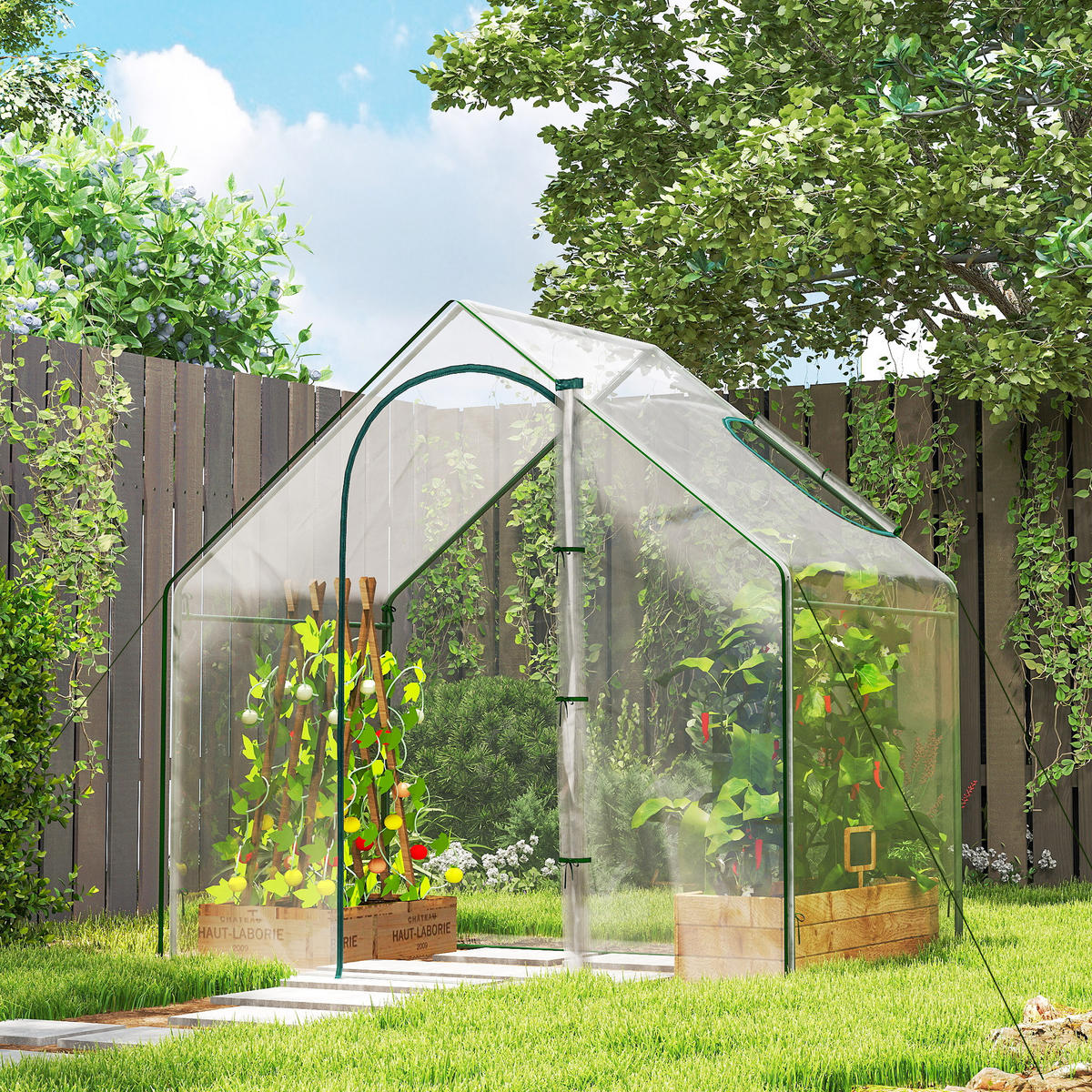 GEWÄCHSHAUS Transparent 100.0/180.0/168.0cm - Transparent, Metall (180/168/100cm)
