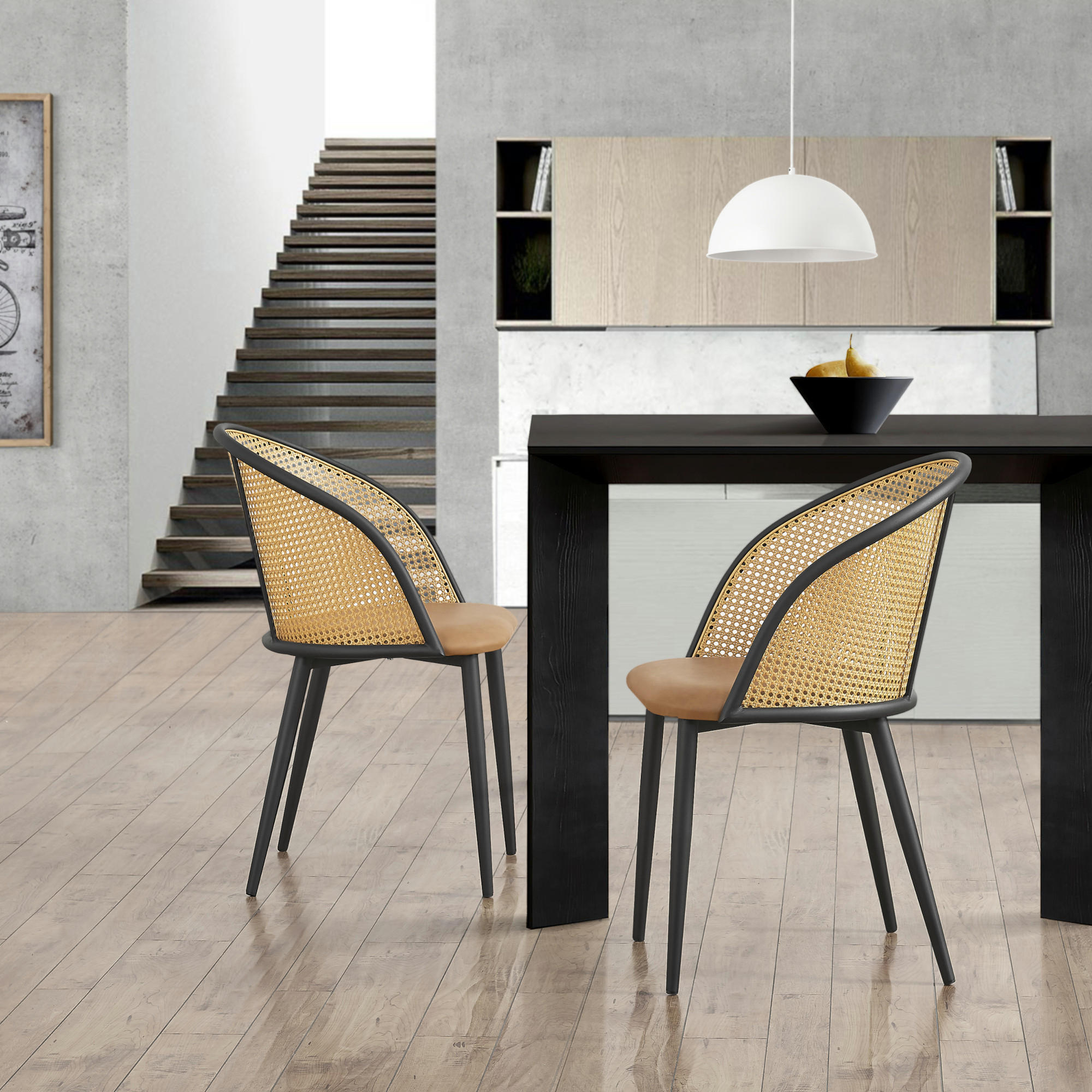 Thumbnail - [en.casa] Esszimmerstuhl, Braun, Metall, 56x82x55 cm, Esszimmer, Stühle, Esszimmerstühle, Vierfußstühle