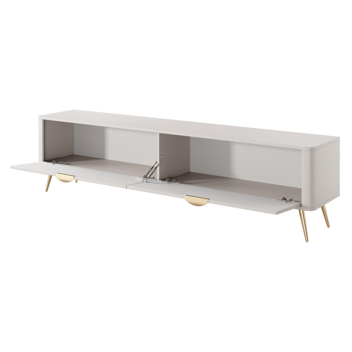 LOWBOARD LANTANA 200x38x51,2 cm mit 2 Türen Beige - Beige, Holzwerkstoff (200/51.2/38cm) - MASSENO