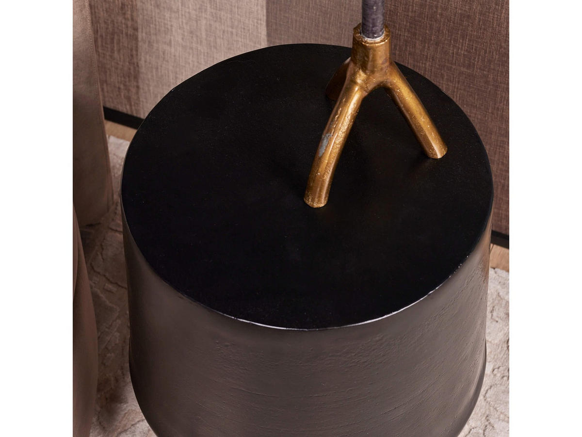 BEISTELLTISCH Kyra Metall 36 cm / 36 cm Schwarz - Schwarz, Metall (36/36/60cm) - Villa Möbel