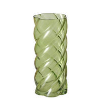 GLASVASE mit Glanzeffekt Curvo 13/13/30 cm - Grün, Glas (13/30cm) - Boltze Home