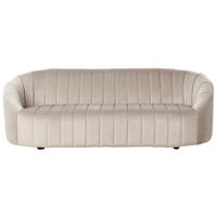 3-SITZER-SOFA Samtstoff Beige Malung - Beige, Textil (202/68/70cm) - Beliani
