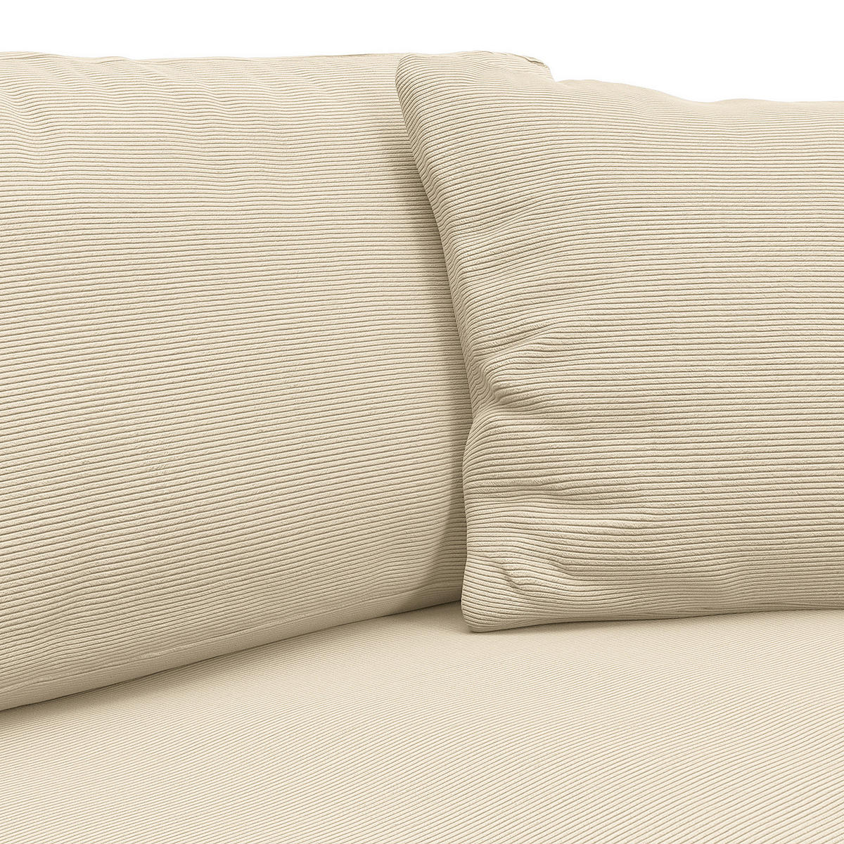 ECKSOFA mit Longchair - Beige/Schwarz, Kunststoff/Textil (238/183cm) - home24