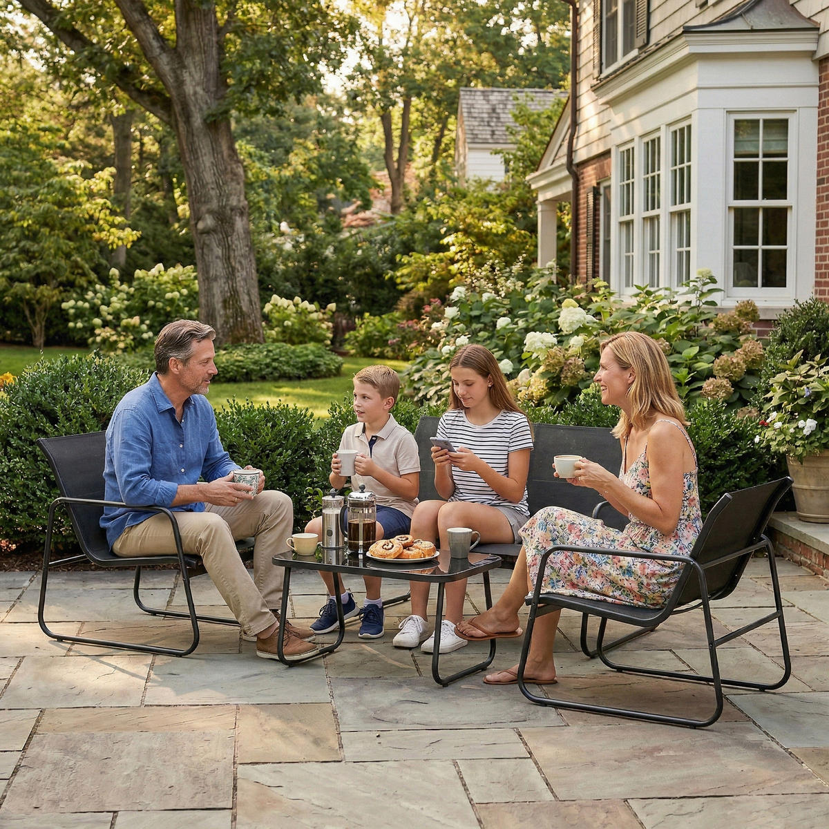 GARTENSET 4-teilige DE-13507 Dunkelgrau - Dunkelgrau, Metall - ComfortXL