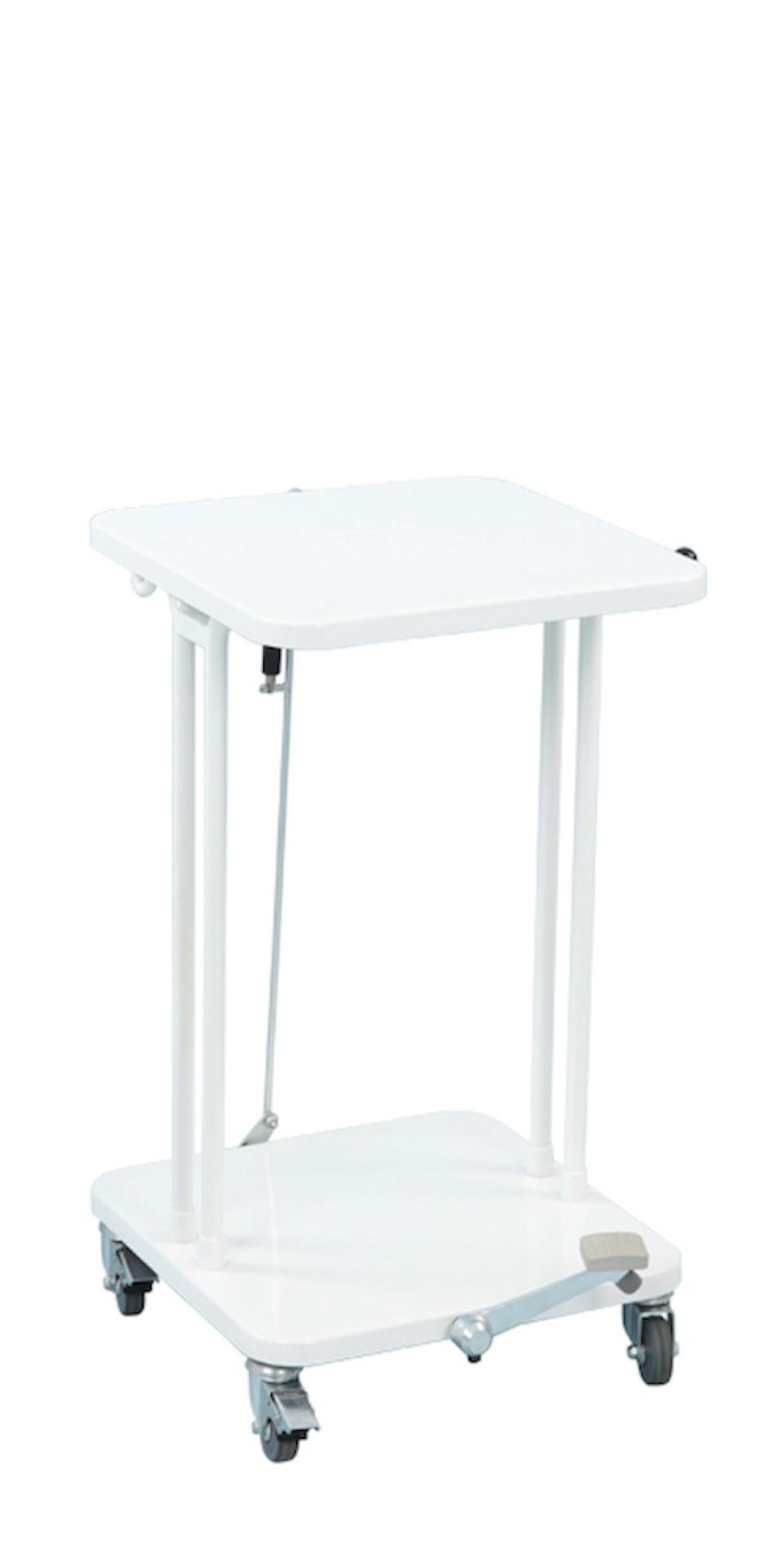 MÜLLEIMER Abfallsackständer Mit Deckel und Fußpedal 40 Liter 60 x 37 x 43 cm Weiß - Weiß, Metall (37/60/43cm) - PROREGAL