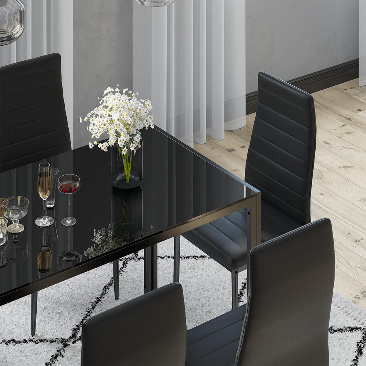 Schwarz, Metall (120/70/75cm) - Vicco