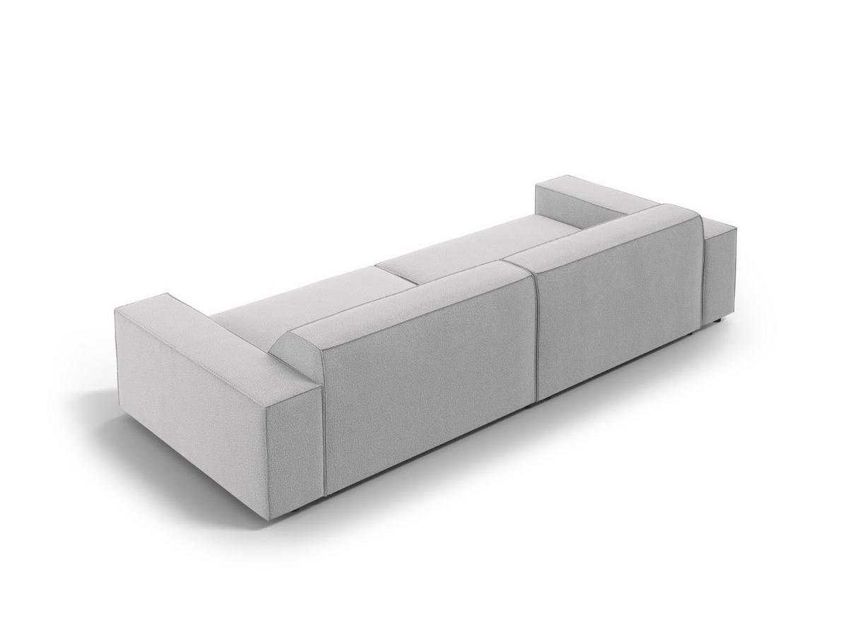 SOFA Jodie aus strukturiertem Stoff hellgrau 4 Sitzplätze - Hellgrau, Textil (102/70/244cm) - Micadoni