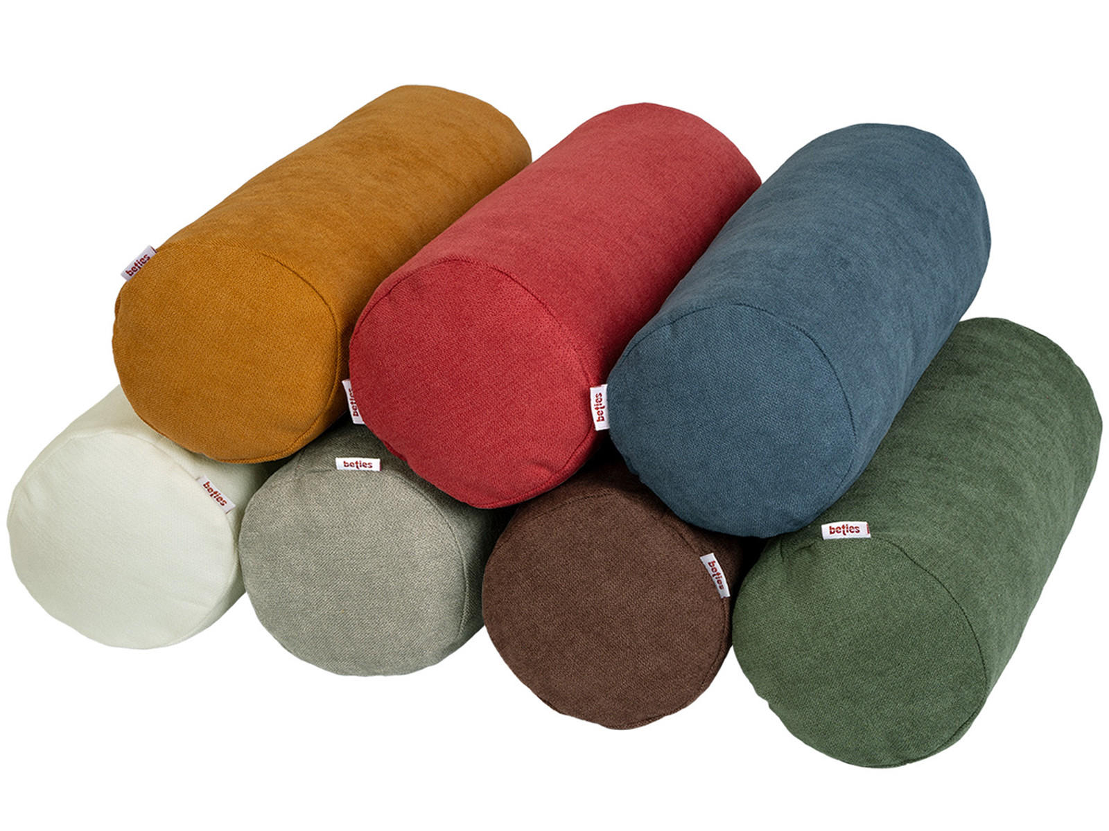 XL-NACKENROLLENHÜLLE FarbTon Chenille-Haptik sahne-weiß 70/25 cm - Ecru, Textil (25/70cm) - beties Heimtextil