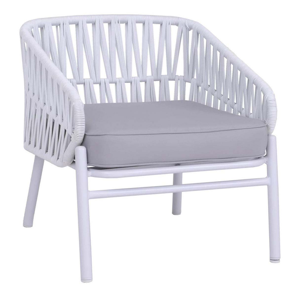 GARTENGARNITUR Lounge-Set Hellgrau - Grau, Metall - PROREGAL