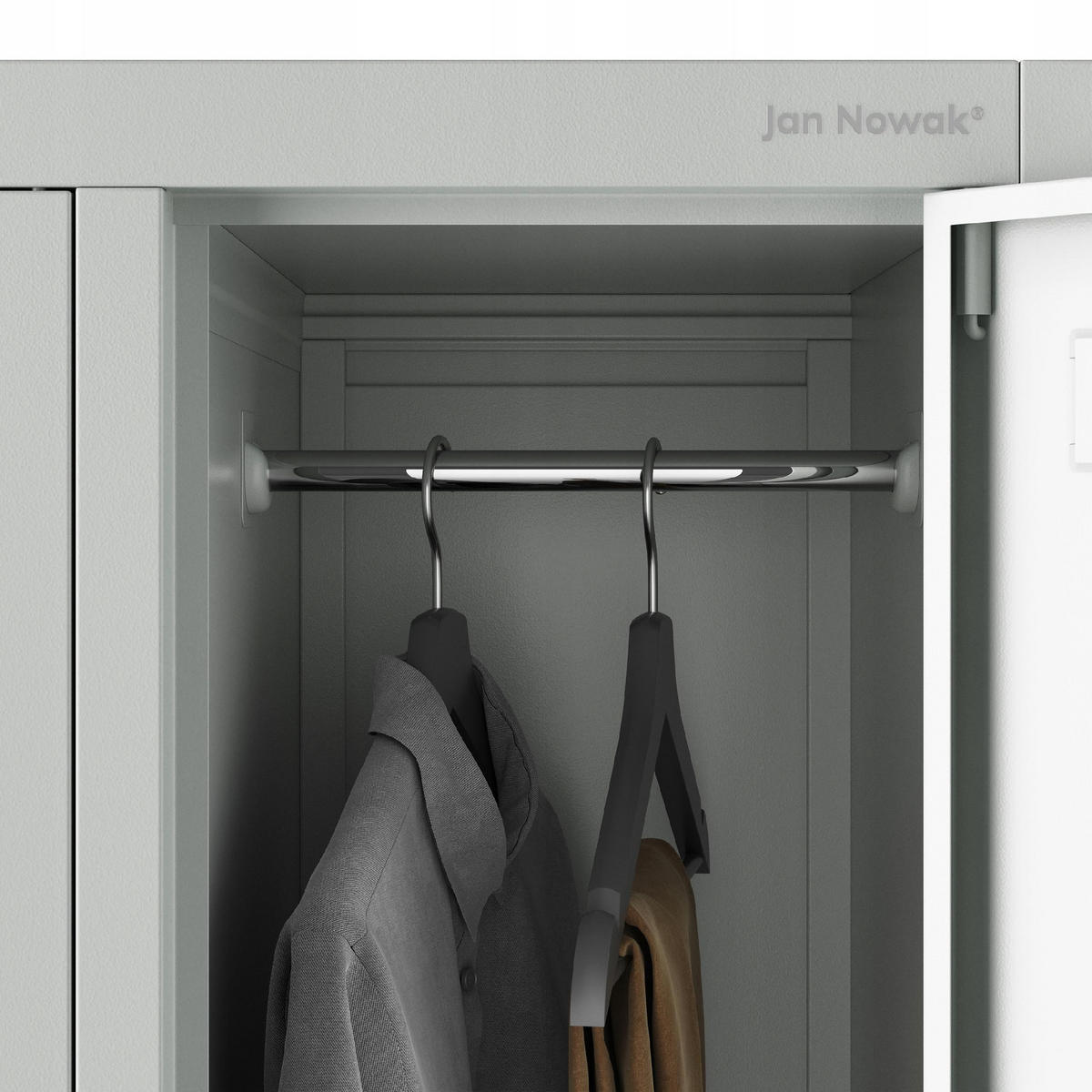 SCHLIESSFACHSCHRANK Bartek - Grau, Metall (136/172/45cm) - Jan Nowak