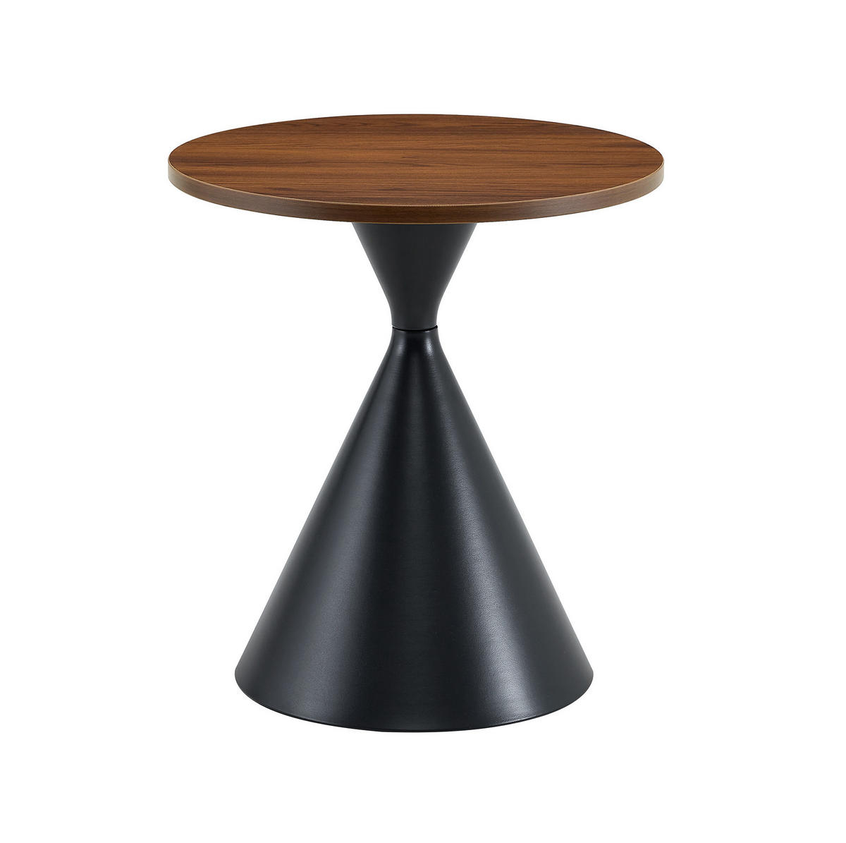 COUCHTISCH-SET aus Melamin und Stahl 70x70x40 cm Walnussoptik/Schwarz, 2-teilig - Walnussfarben, Metall (70/70/40cm) - IVMEU