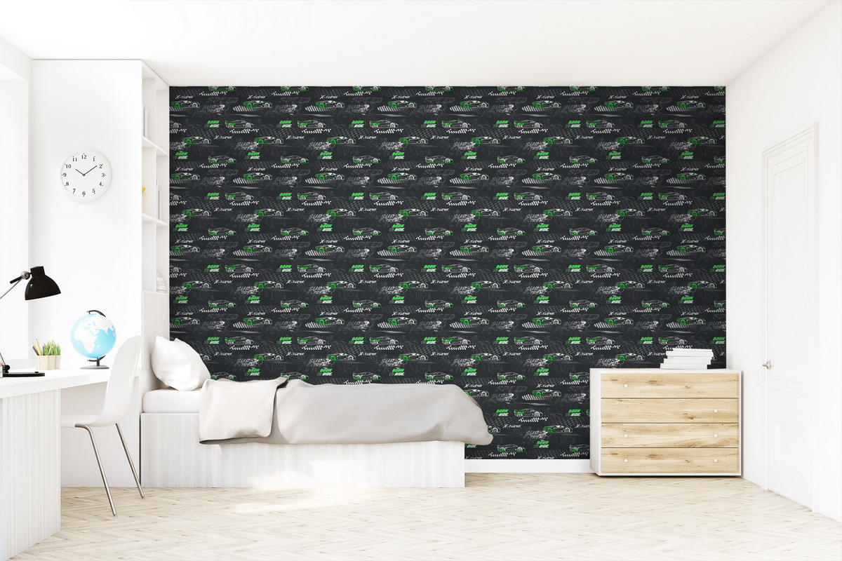 TAPETE Rennwagen 50 x 900 cm - Schwarz, Papier (50/0.1cm) - Sanders & Sanders