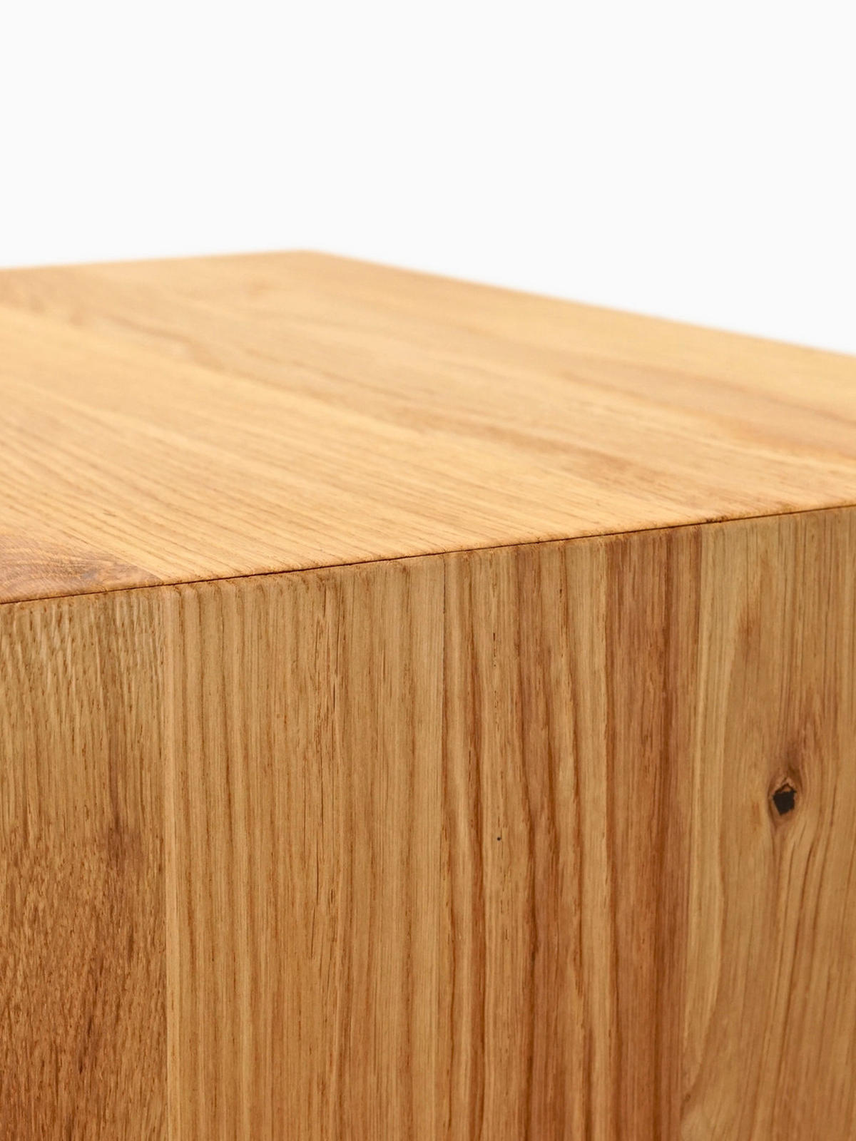 MASSIVHOLZBANK aus Eiche mit Baumkante M - Eichefarben, Holz (100/45/40cm) - holz4home