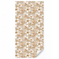 TAPETE - Blumen - künstlerisch - Gold - 140x280 cm - Beige, Papier (140/280cm) - OnlyWow