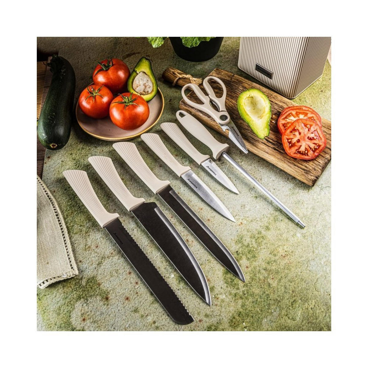 MESSERSET Weiß 22.5/15/22.5 cm KB7984 - Weiß, Metall - Klausberg 