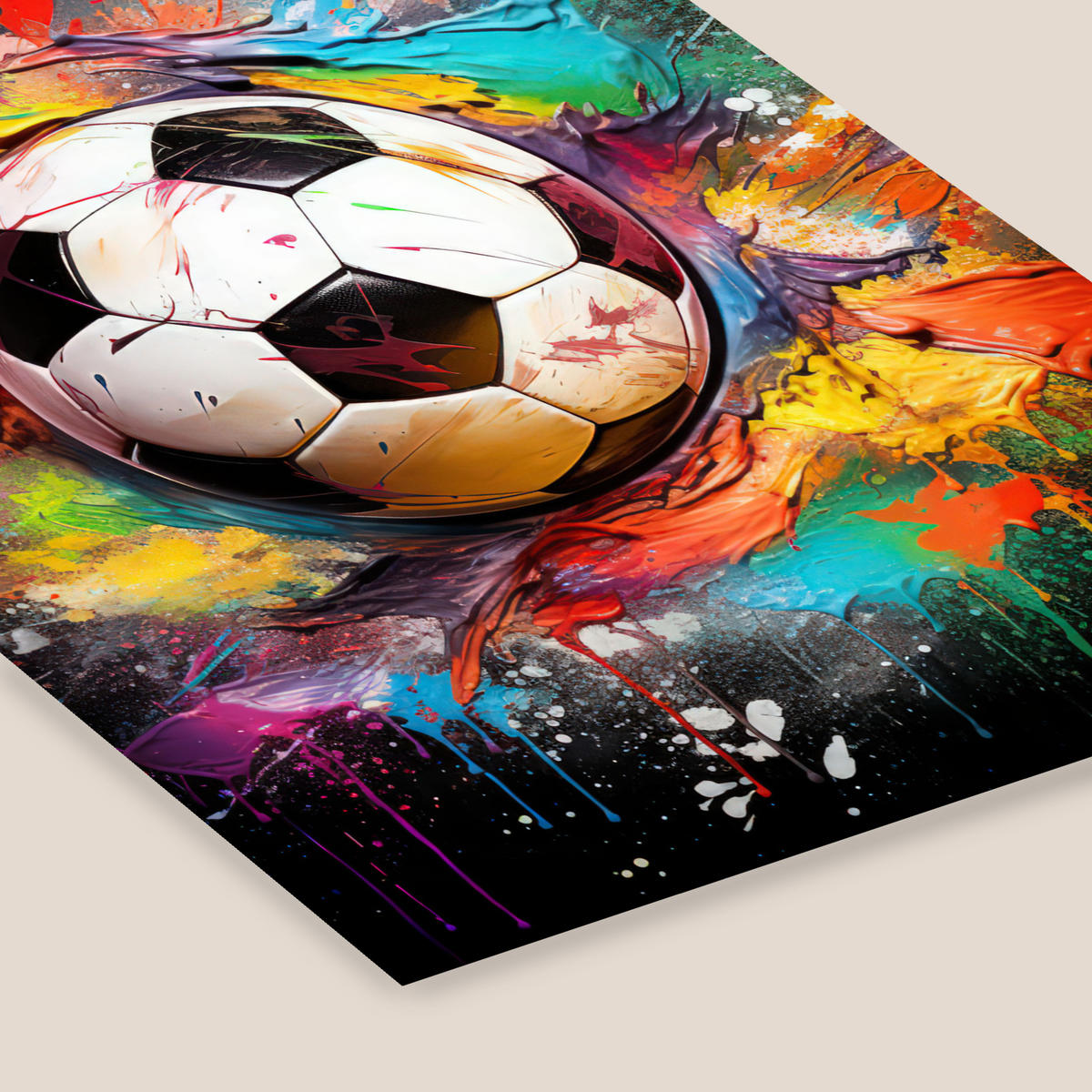 POSTER S OKVIROM Nogomet 30x40 cm - bijela, papir (30/40cm) - MuchoWow