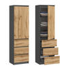 KLEIDERSCHRANK in Anthrazit - Anthrazit, Holzwerkstoff (40/180/50cm) - Home Collective