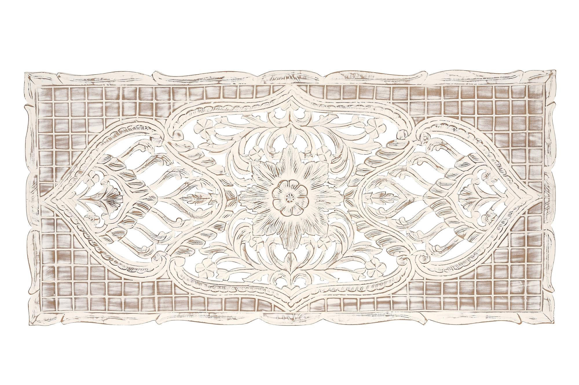 KOPFTEIL Mangoholz - Weiß, Holz (3/81/166cm) - Giner y Colomer