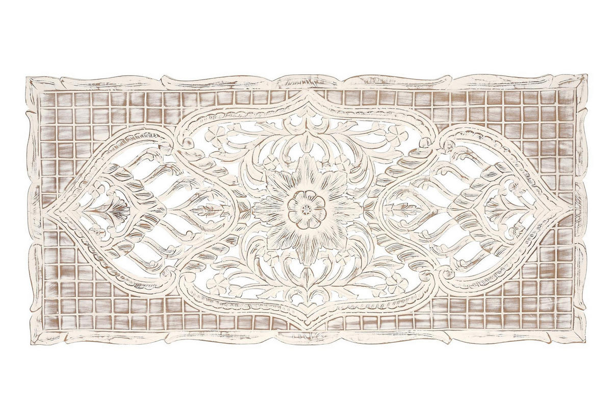 KOPFTEIL Mangoholz - Weiß, Holz (3/81/166cm) - Giner y Colomer