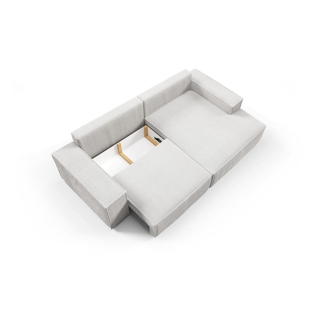 Thumbnail - Fun Möbel Ecksofa, Blau, Textil, Ottomane rechts, 255x148 cm, Wohnzimmer, Sofas & Couches, Wohnlandschaften, Ecksofas