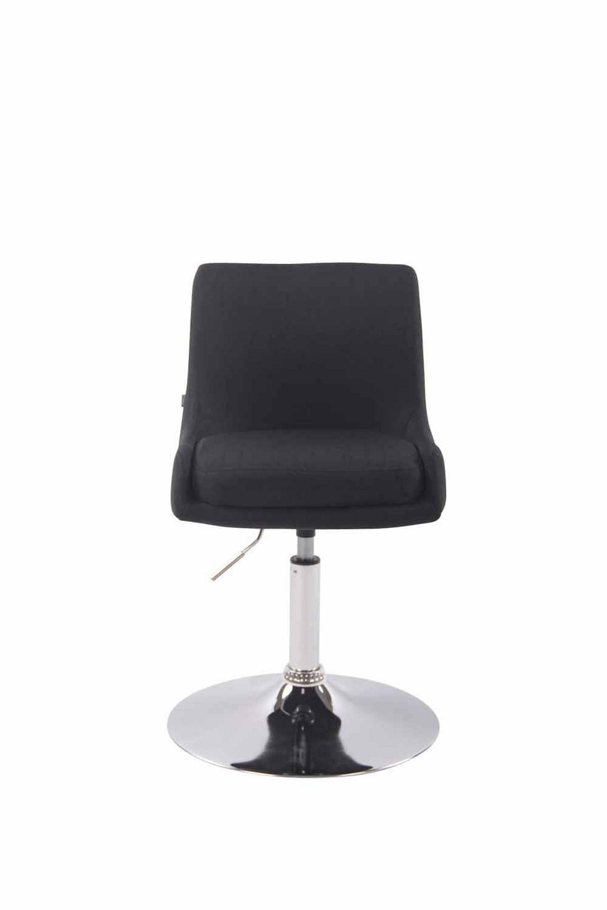 DREHSTUHL Stoff schwarz - Chromfarben/Schwarz, Textil/Metall (43/71/50cm) - CLP