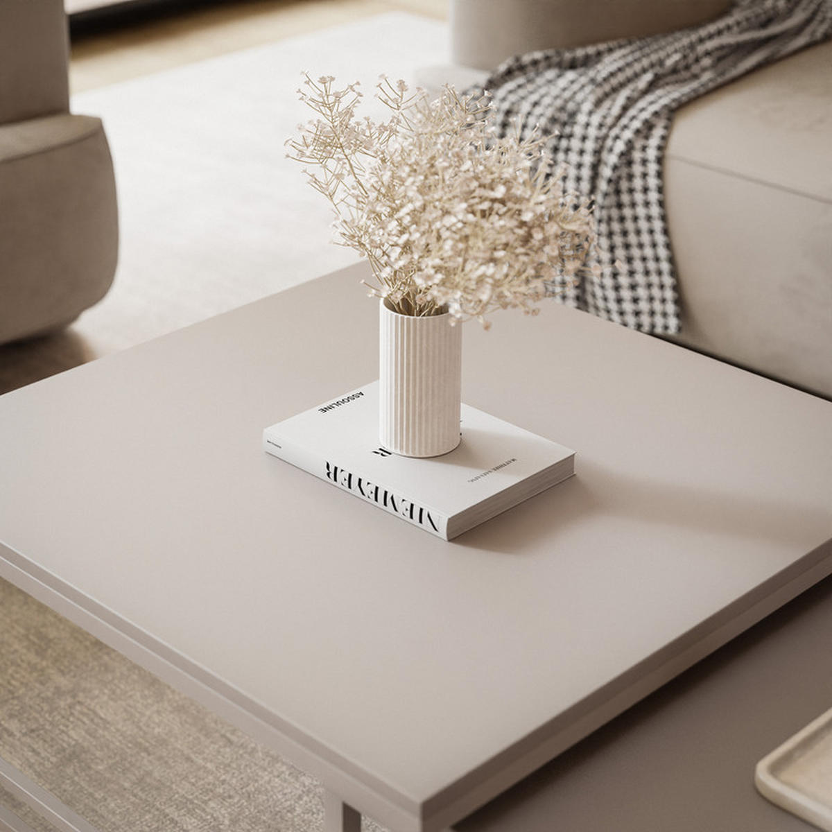 COUCHTISCH Cashmere Cashmere Rahmen - Kaschmir, Metall (70/70/46cm) - Idohome