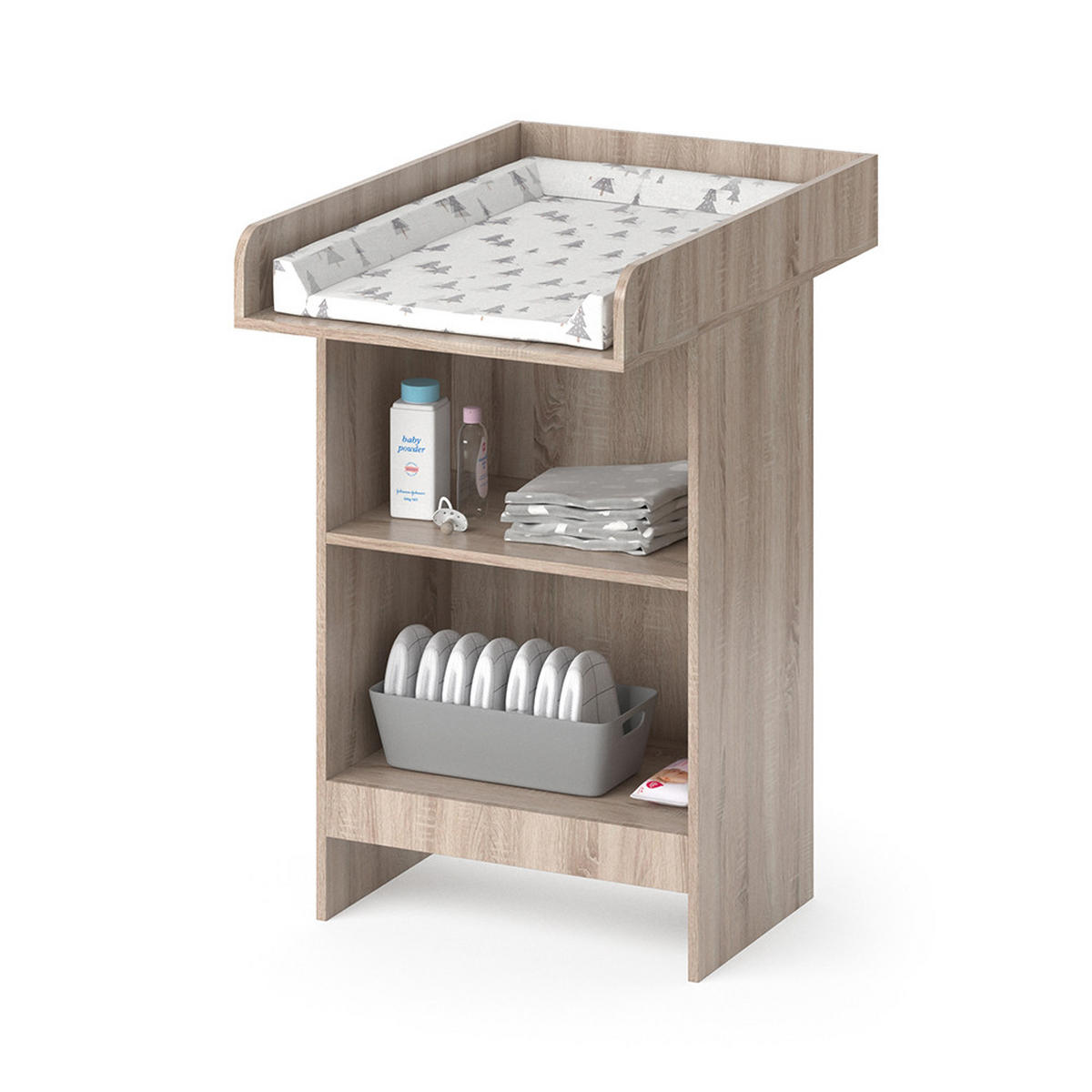 WICKELKOMMODE Leo Sonoma 60 x 103 cm - Sonoma Eiche, Holzwerkstoff (60/103/88cm) - Vicco