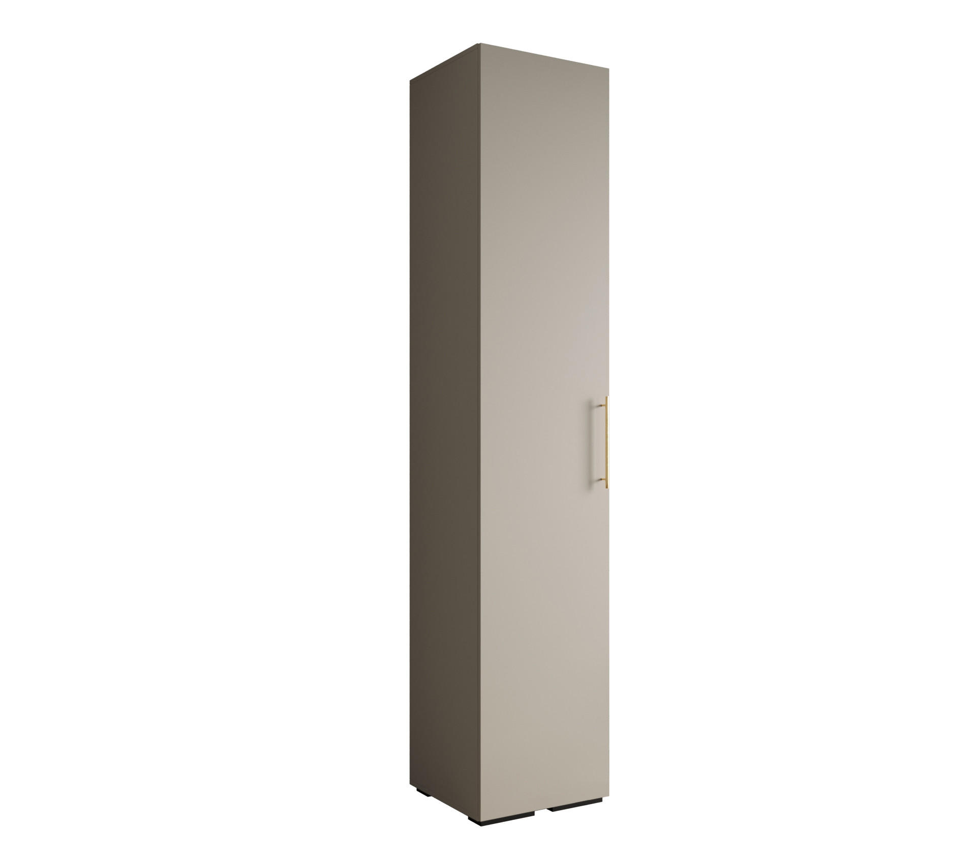 DREHTÜRENSCHRANK 236.7/50/47 1-türig - Kaschmir/Goldfarben, Holz/Metall (50/236.7/47cm) - Abiks Möbel