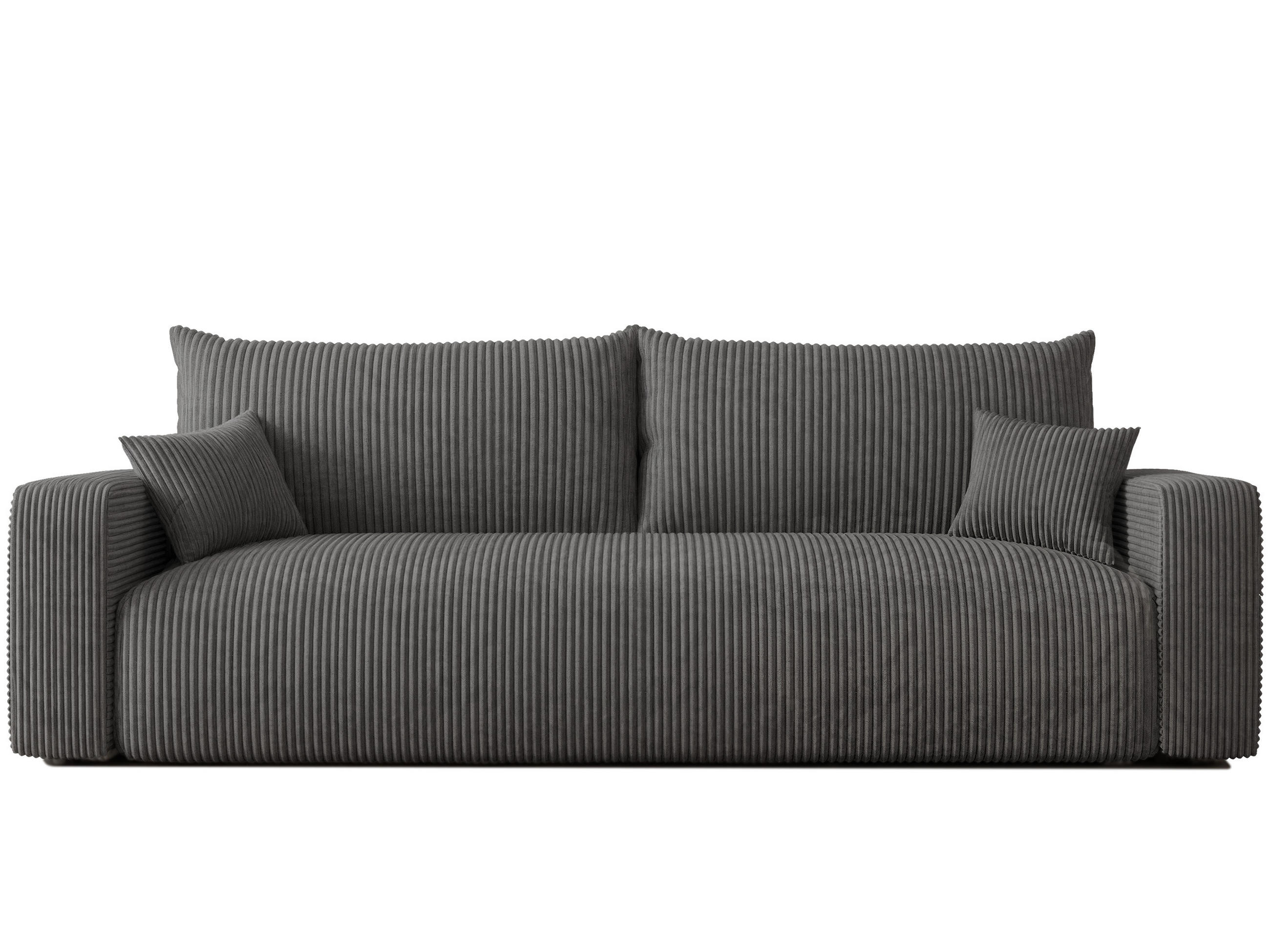 SOFA mit Schlaffunktion, Anthrazit - Anthrazit, Holzwerkstoff (246/79/93cm) - Idohome