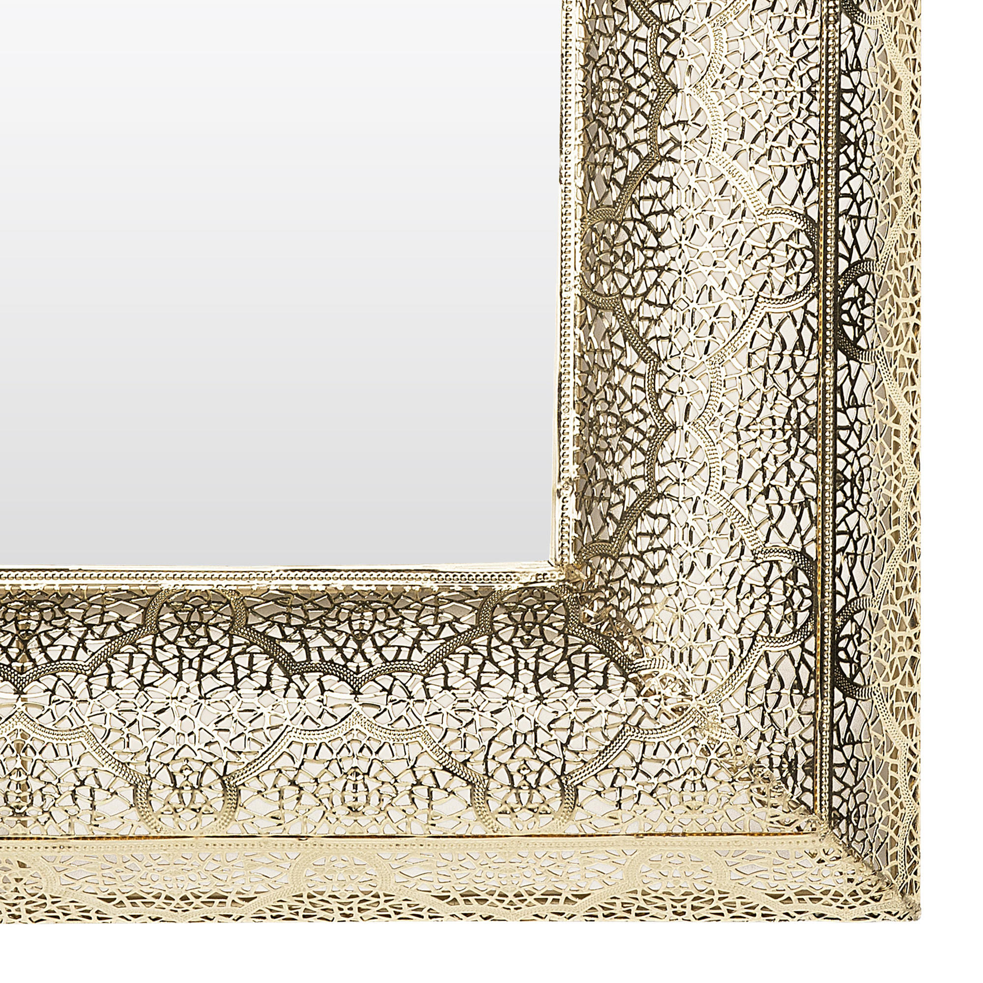 WANDSPIEGEL gold quadratisch 60/60 cm Plerin - Goldfarben, Metall (60/60/4cm) - Beliani