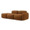 3-SITZER SOFA Bouclé Stoff Orange - Pink/Terra cotta, Holz/Textil (258/73/95cm) - Makamii