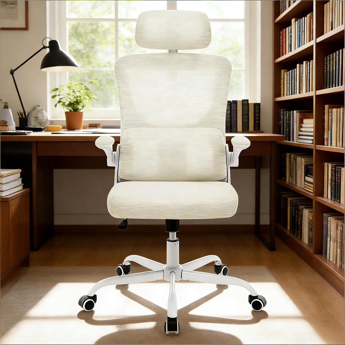 BÜROSTUHL Beige 62/69,5/123,5 cm - Beige, Metall (67.5/123.5/62cm) - PANGIVO